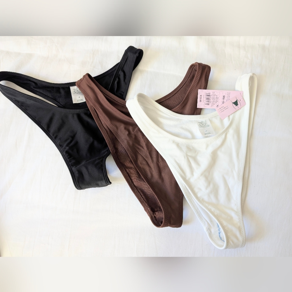 Wild Fable Black, Brown, and White Bikini Bottoms